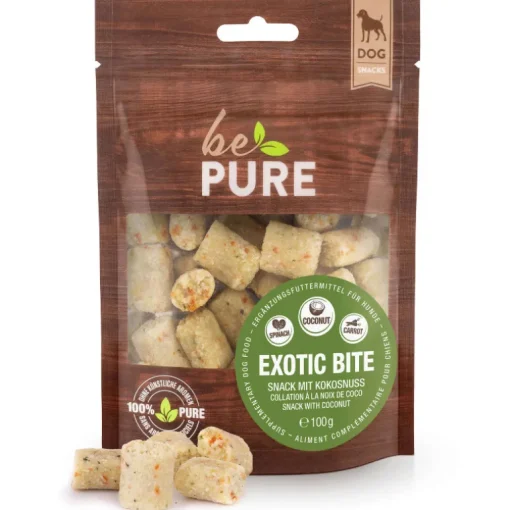 bePure Hundesnack Exotic Bite mit Kokosnuss 100g