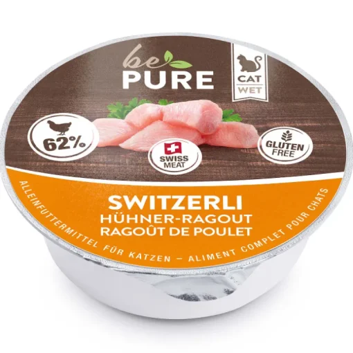 bePure Katzenfutter Switzerli Hühner-Ragout