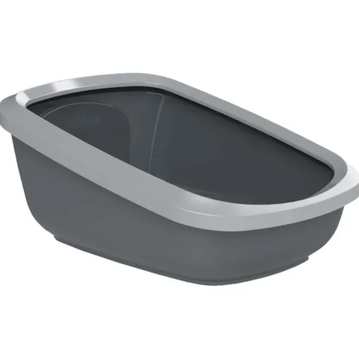 Chatnelle Katzentoilette EcoGranda offen mit Siebeinsatz grau