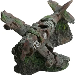 Deep Sea Aquariumdekoration Flugzeug Wrack 26.5x17.5x13cm