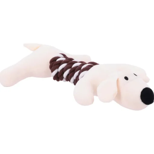 Freezack Hundespielzeug Plüsch Hund mit Seil 32cm