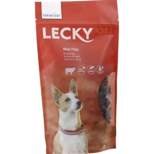 Lecky Hundesnack Mini Flips Rindslunge