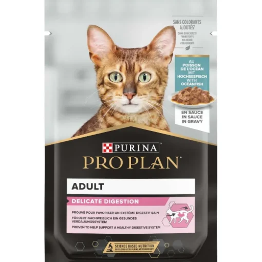 Pro Plan Katzenfutter Adult Delicate Digestion Hochseefisch in Sauce 85g