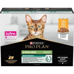 ProPlan Katzenfutter Adult Sterilised Maintenance Huhn in Sauce 10x85g