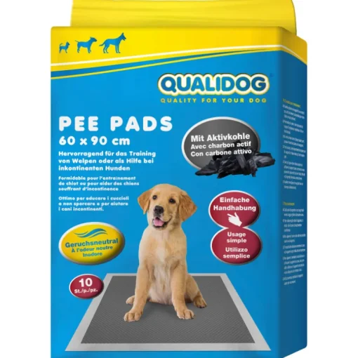 QUALIDOG Puppy Pee Pads mit Aktivkohle 10Stk. 60x90cm