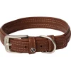 Rogz Hunde Lederhalsband braun
