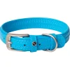Rogz Hunde Lederhalsband türkis