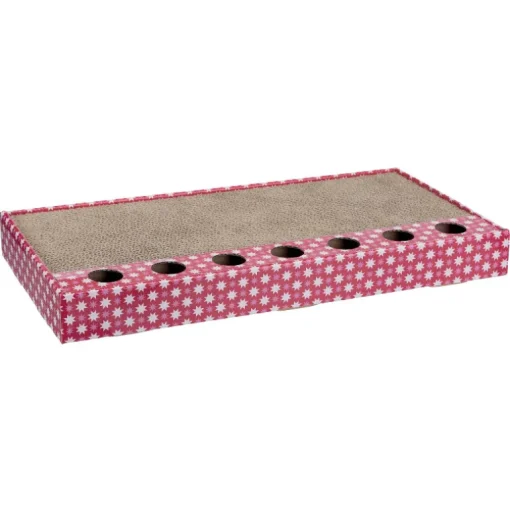 Trixie Kratzpappe mit Spielzeug pink