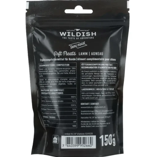 Wildish Dog Semi-Moist Treats Lamm 150g