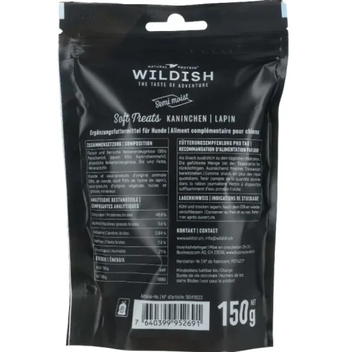 Wildish Dog Semi-Moist Treats Kaninchen 150g