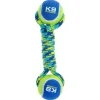 Zeus Hundespielzeug K9 Fitness Double Tennis Ball Rope