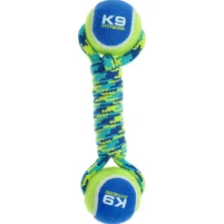 Zeus Hundespielzeug K9 Fitness Double Tennis Ball Rope